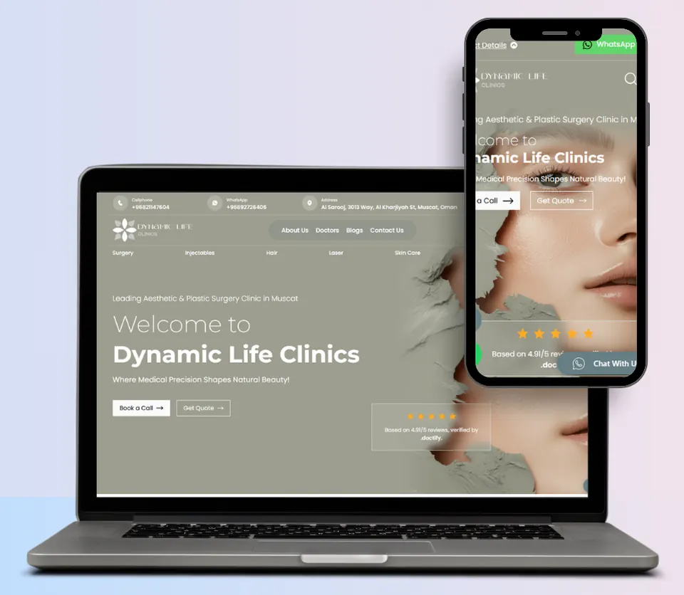 Aesthetic & Plastic Surgery Clinic website — Muscat, Oman