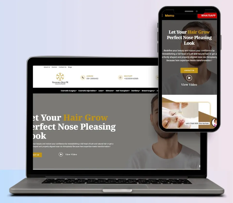 Hair & Rhinoplasty Clinic website — Dubai, UAE