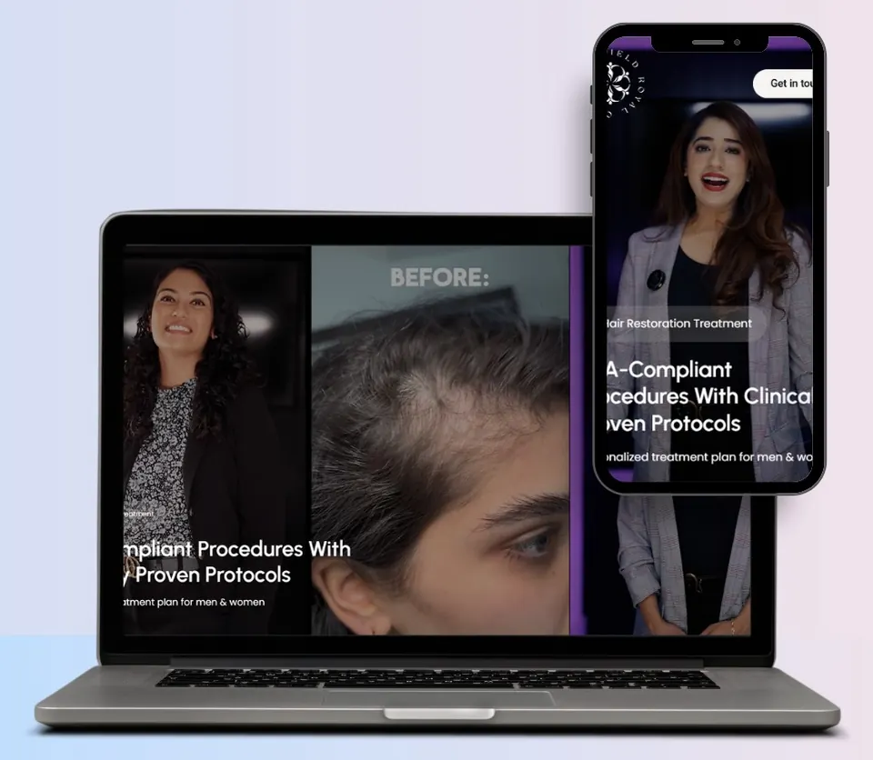 Hair Restoration Clinic website — Dubai, UAE