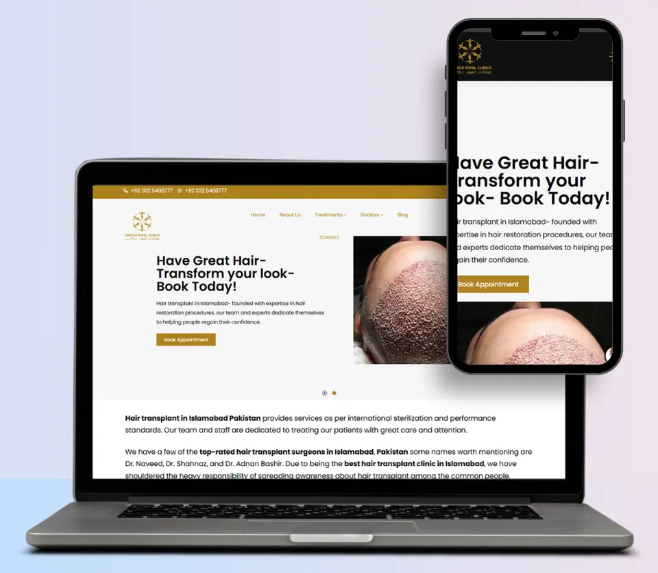 Hair Transplant Clinic website — Islamabad, PK