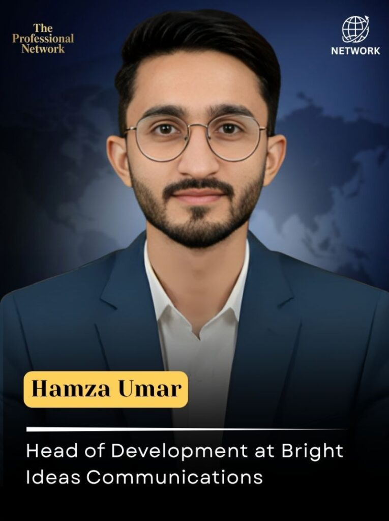 Hamza Umar featured by The Professional Network for full-stack development and technology leadership