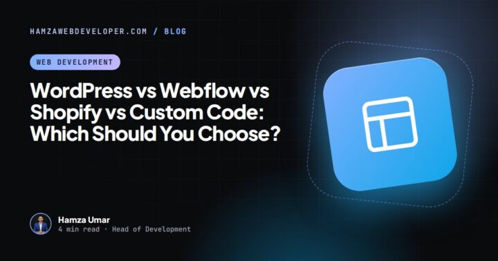 WordPress vs Webflow vs Shopify vs Custom Code: Which Should You Choose?